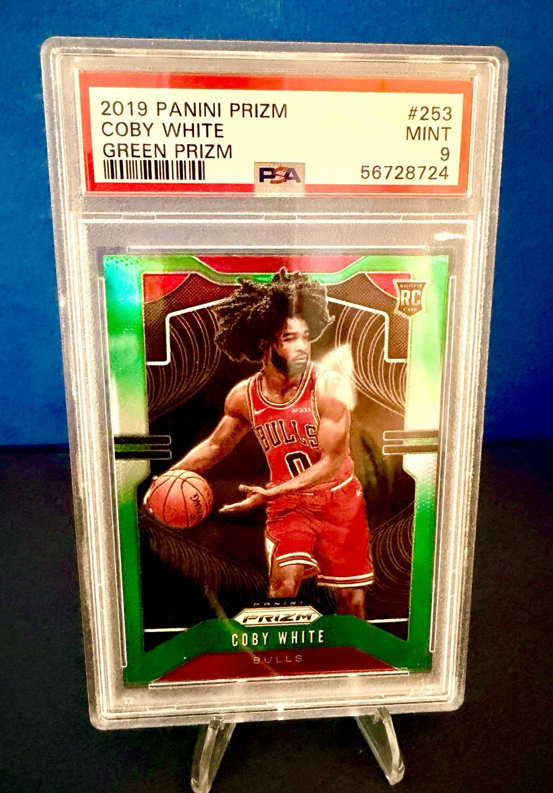 2019 Panini Prizm Coby White Green #253 Rookie Card Chicago Bulls Basketball RC