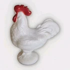 Westmoreland Milk Glass Rooster Standing Candy Dish Vintage READ