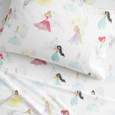Best Seller Pottery Barn Disney Princess Castles Organic Cotton Sheet Set Twin