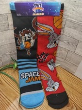 Space Jam A New Legacy 2 Pairs of Long Socks Tune Squad For Shoe Size 6-12 NEW