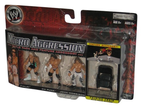 Wwe Micro Agression (2008) Triple Figurine Paquet Avec / Chaise Pliante ...