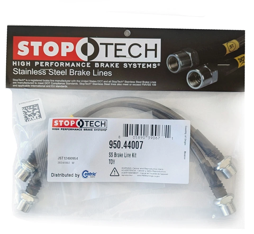 Líneas de freno delanteras y traseras de acero inoxidable StopTech para Toyota 4Runner 2003-2024 Foto 2 de 4