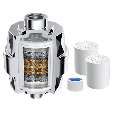 20 Stage Shower Head Filter for Hard Water Softener Remove Chlorine & Flouride