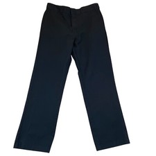 Dickies Mens Work Pants 36x32 Black Flat-Front Relaxed Fit Durable Comfortable
