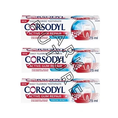 CORSODYL ACTIVE GUM REPAIR FRESH MINT ZAHNPASTA 75ML x3er Pack