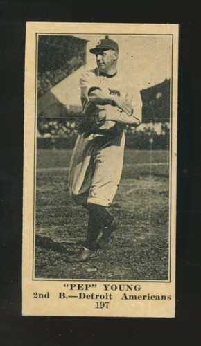 1916 M101 4 Sporting News 'Pep' Young #197 card