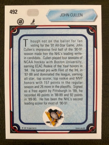 ( U SELECT CARDS ) 1990-91 UPPER DECK HOCKEY SINGLES 401-550**🔽 - Picture 169 of 255