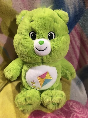 NWOT 14'' UNLOCK MAGIC COLOUR YOUR WORLD LIME GREEN DO YOUR BEST KITE CARE BEAR