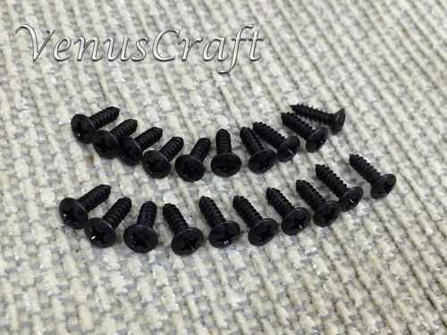 20pc high quality Guitar Pickguard Screws - Black - for Fender Ibanez Gibson