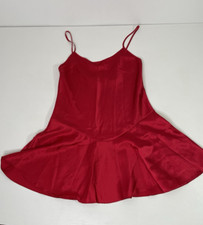 Vintage Red Satin Baby Doll Nightgown Women's Small Victoria's Secret Collection
