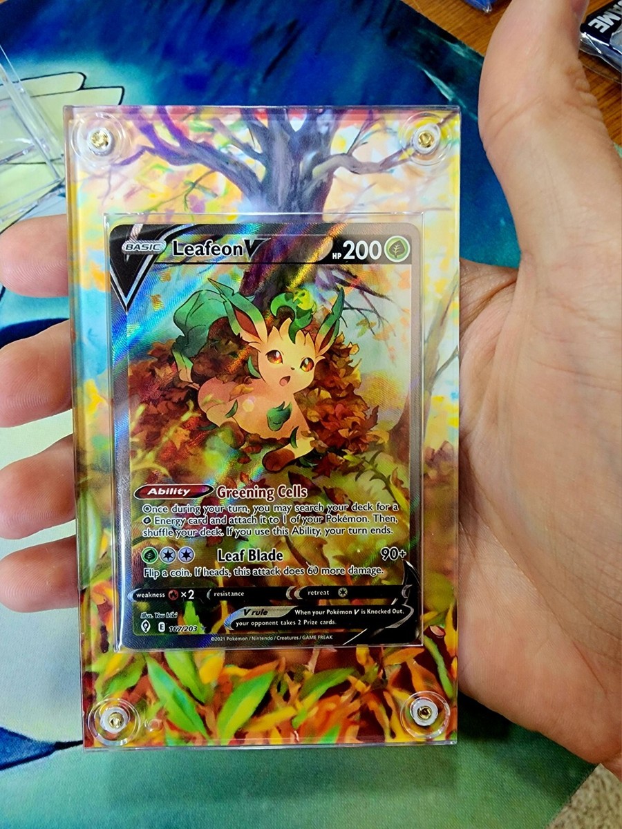 Pokemon Leafeon V Alt Art 167/203 Evolving Skies Extended Artwork