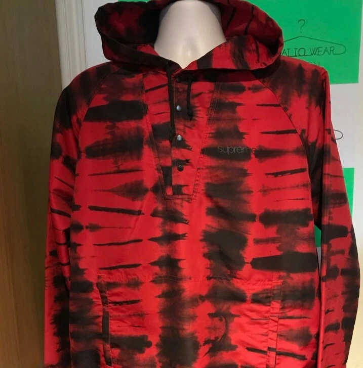 SS13 Supreme Tie Dye Pullover Anorak Red Jacket size L large vintage Very Rare