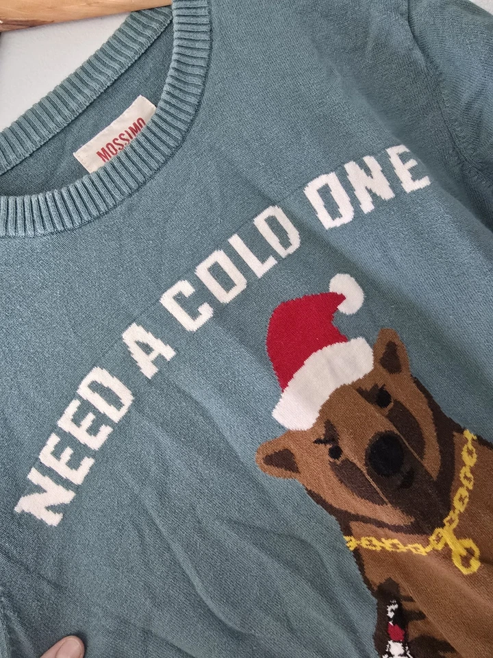 Need A Cold One? Mens Christmas Ugly Sweater Party Beer Santa Bear Sz XL Mossimo - Image 3 of 4