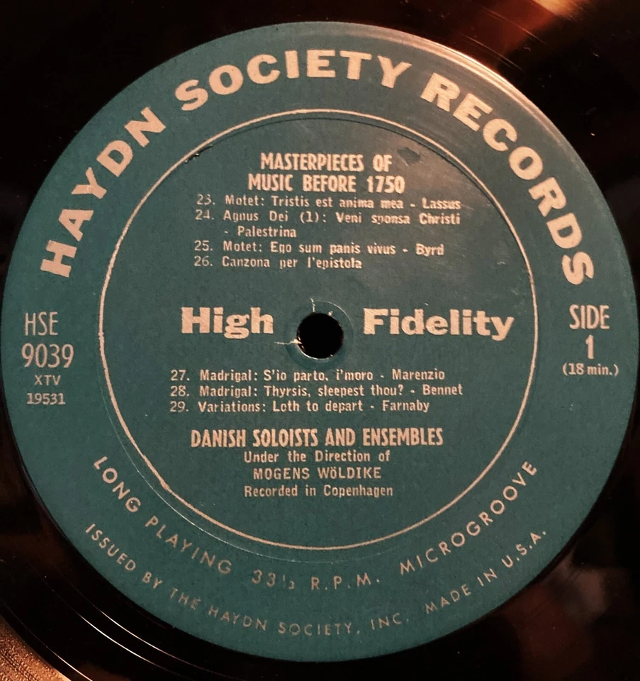 Masterpieces of Music Before 1750 to Bach MONO HS7-9039 VG+ Shrink LP PET RESCUE - Image 2 of 3