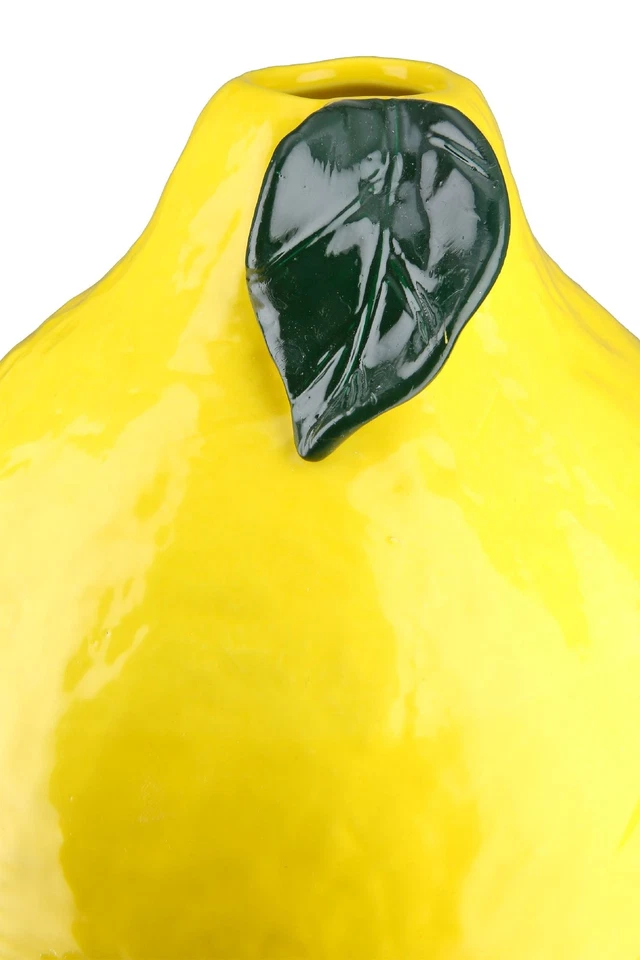 Dekovase LIMONE ZITRONE bauchig H. 25,5cm gelb aus Keramik Gilde WA - Bild 2 von 2