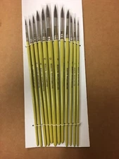 12 PIECE SQUIRRELHAIR ARTIST BRUSH Kit