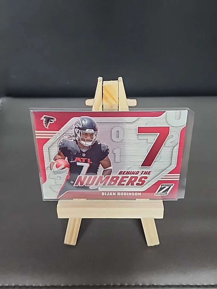 2023 Panini Zenith - Behind The Numbers #3 Bijan Robinson (RC) - Image 2 of 3