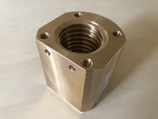 Tragmutter Hubmutter Hebebühne Zippo 1271 Gew. TR45x6 L=80 (oben 4x Gewinde M8)