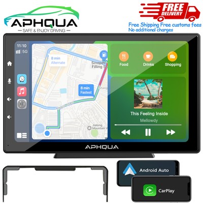 Aphqua 2024 Newest LED Wireless Apple Carplay Android Auto 7'' IPS Touchscreen