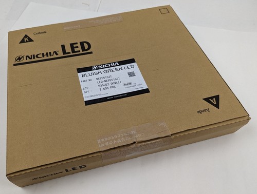 2500pcs NICHIA NEPE510JT Bluish Green LED 6300mcd 10mA 5mm Ammo Pack NEW - Picture 4 of 6