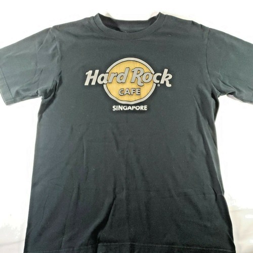 Hard Rock Cafe T Shirt size Medium Singapore textured print
