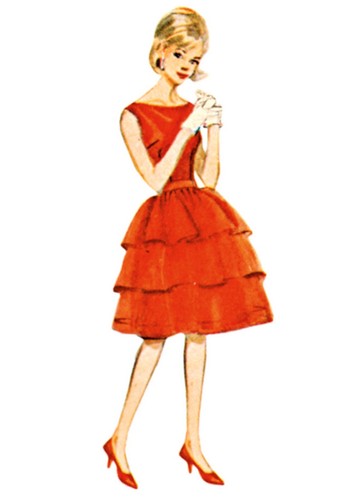 Butterick Retro Pattern 1960s Misses Dress, Jacket, Capelet Overskirt B7035 4~22 - Picture 9 of 15