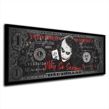 Quadro moderno stampa su tela Dollaro Comic Pop Art Joker Style canvas
