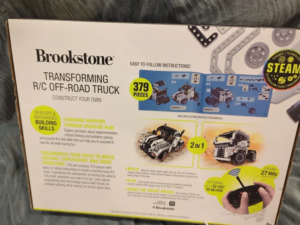 Brookstone RC Truck Kids= 2-in-1 Remote Control Off Road Truck NEW - Image 2 of 2
