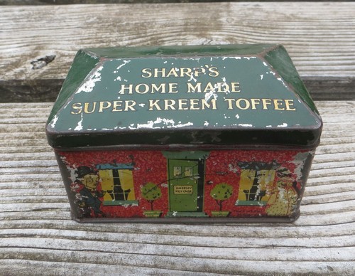 Vintage Sharps Super Kreem Toffee House Blech Spardose - Bild 2 von 9
