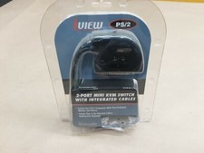 Intellinet 2-Port PS/2 2 port Mini KVM Switch with integrated cables 70G92RM