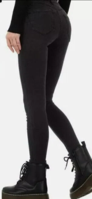Jeans donna pantaloni skinny SLIM elasticizzati push up aderenti nuovi vita alta - Immagine 4 di 4
