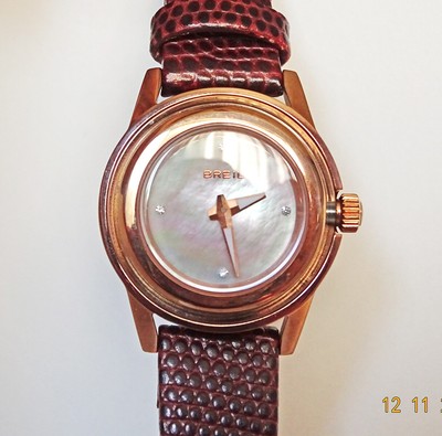 BREIL Women's Watch TW0998 MOP DIAL Rose Gold Case SWAROVSKI Brown Leather  NEW 843218009270 | eBay