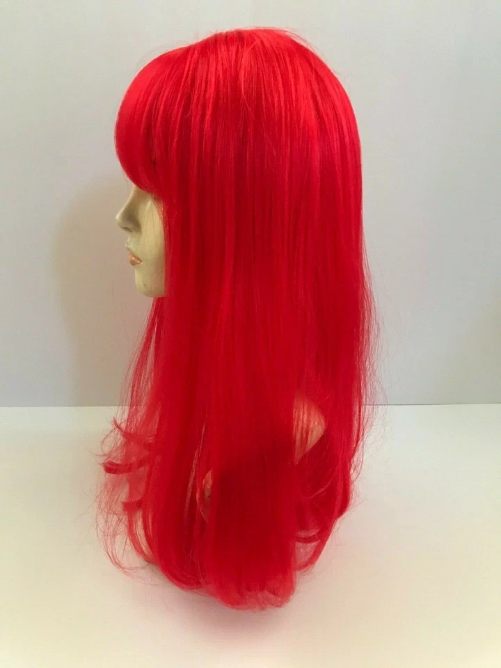 Peluca cosplay larga recta colorida con flequillo.  Nuevo. Foto 2 de 4