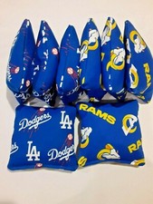 8 Cornhole Bag Set Corn Hole L A Los Angeles Rams and Dodgers