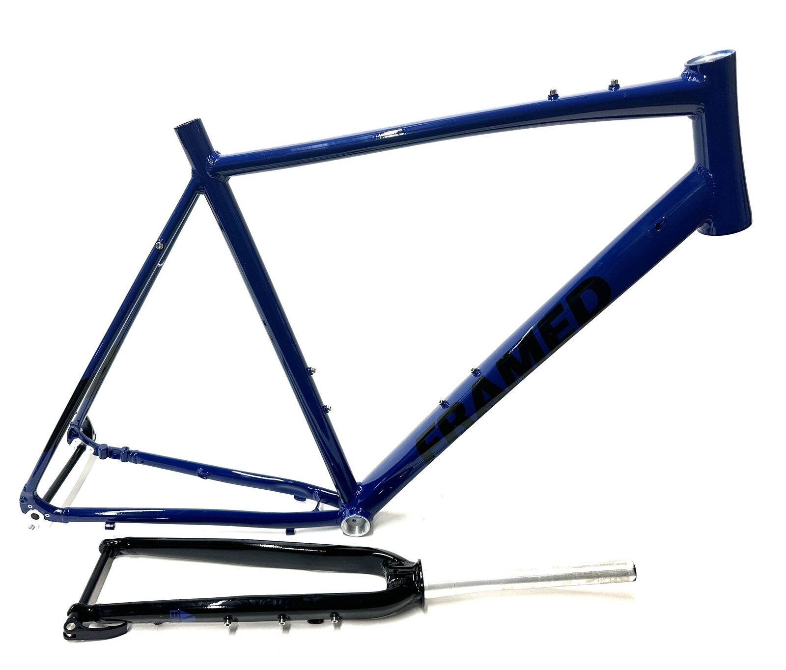 FRAMED BASSWOOD 700c Alloy 58cm Disc Cyclocross Gravel Bike Frame / Fork NEW