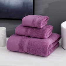 KOILIFE Towels 3Pc 100 cotton Towel Set 1 Bath Towels 1 Hand Towels 1 Washcloths