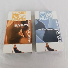 Lot of 2 Winsor Pilates Total Body Sculpting VHS Basics 30 min  Accelerated NIP