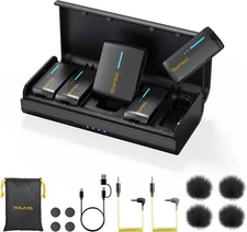7RYMS iRay DW40 4-Channel Wireless Lavalier Microphone System Kit 4*Transmitter 