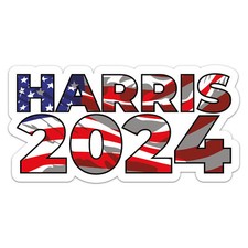 American Flag Kamala Harris 2024 Sticker