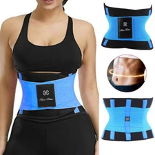 Sauna Sweat Waist Trainer Body Shaper Tummy Slimmer Yoga Belt Corset Weight Loss