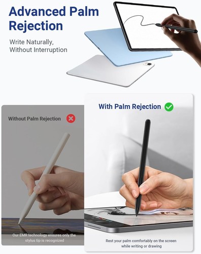 Magnetic EMR Stylus Pen with Eraser – 4096 Pressure Sens, Tilt Support - NEW - 第 3/9 張圖片