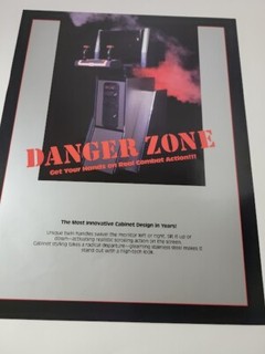 Flyer CINEMATRONICS  DANGER ZONE   Video Game advertisement original see pic