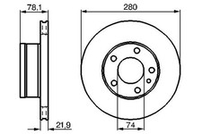 2x BOSCH Bremsscheibe 0 986 478 041 f�r BMW E23 E12 E24 7er 6er 5er 518 528 628