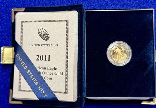 2011-W 1/10 Oz American Gold Eagle Proof $5 Coin