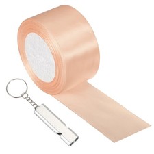 Finish Line Satin Ribbon with Whistle, 2"x24Yd  Champagne Pink