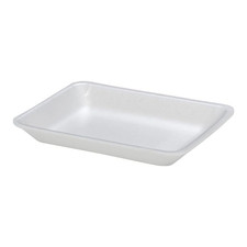 White Foam Food Tray 9.25x7.25x1.25 Meat Poultry Fish Tray 25 Pcs