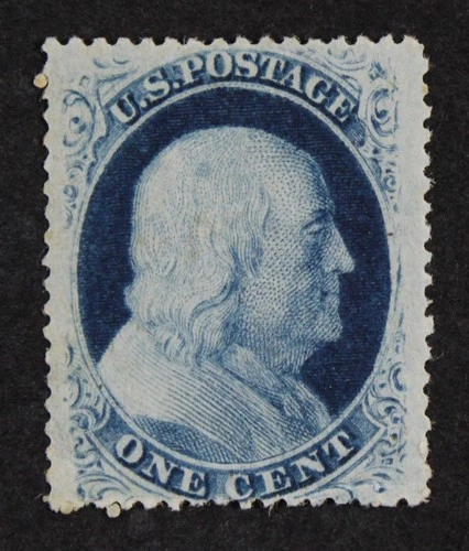 CKStamps: US Stamps Collection Scott#24 1c Franklin Mint LH OG