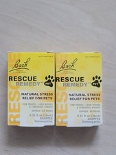 2 New Boxes - Bach - RESCUE REMEDY Pet Dropper Homeopathy Natural Stress Relief
