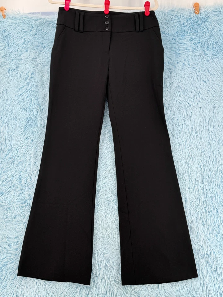 Calça social Joe Benbasset feminina preta – Tamanho 7 boot cut cinto laço calças - Imagem 2 de 4