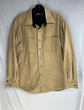 Jesse James Jacket Men’s Large Tan Thermal Lined Canvas Industrial Workwear